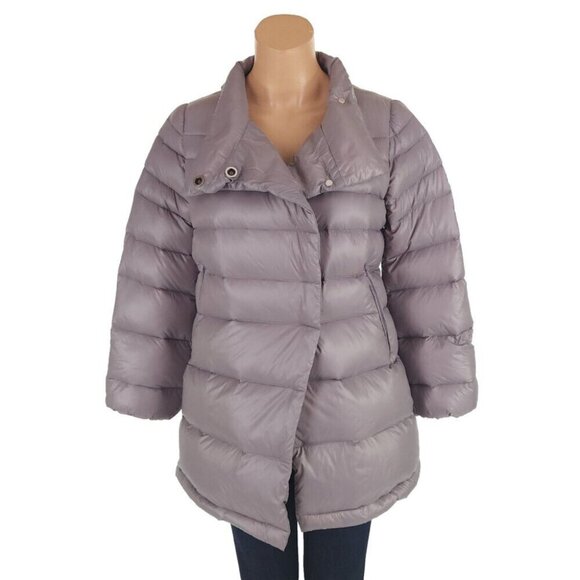 ACCUA by PSR White Goose Down Quilted Jacket Size 38 US 2 XS Womens Gray $475 - Picture 6 of 14